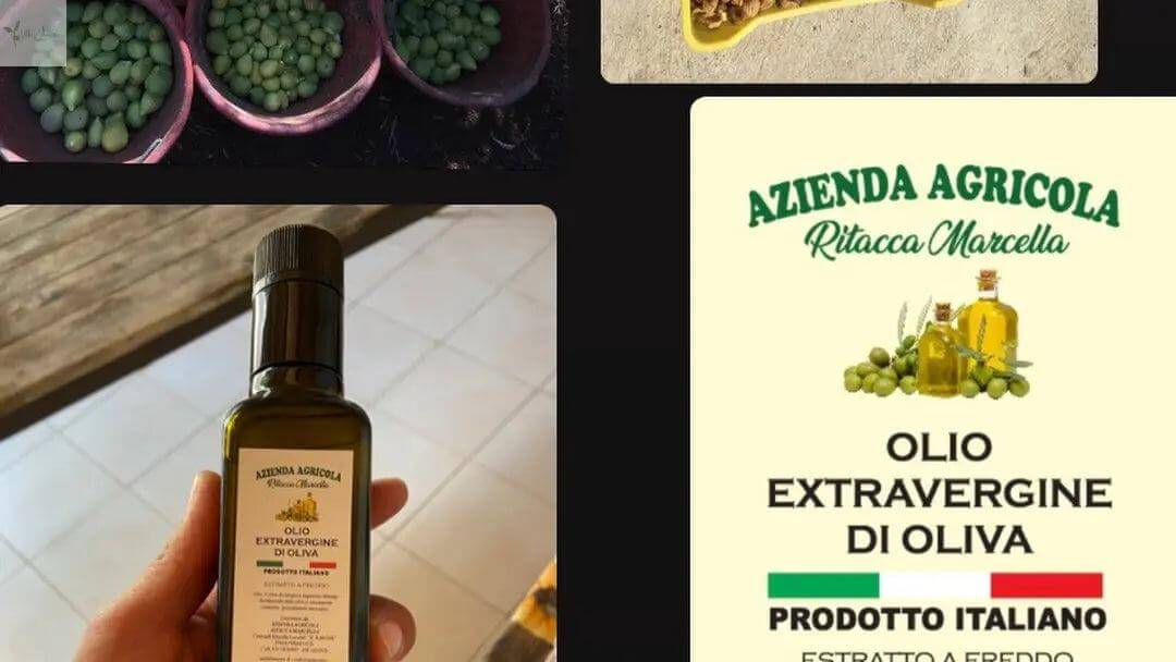 Premium Bio Olivenöl Extra Vergine di Ritacca Flasche aus Kalabrien, italienisches Bio-Produkt.