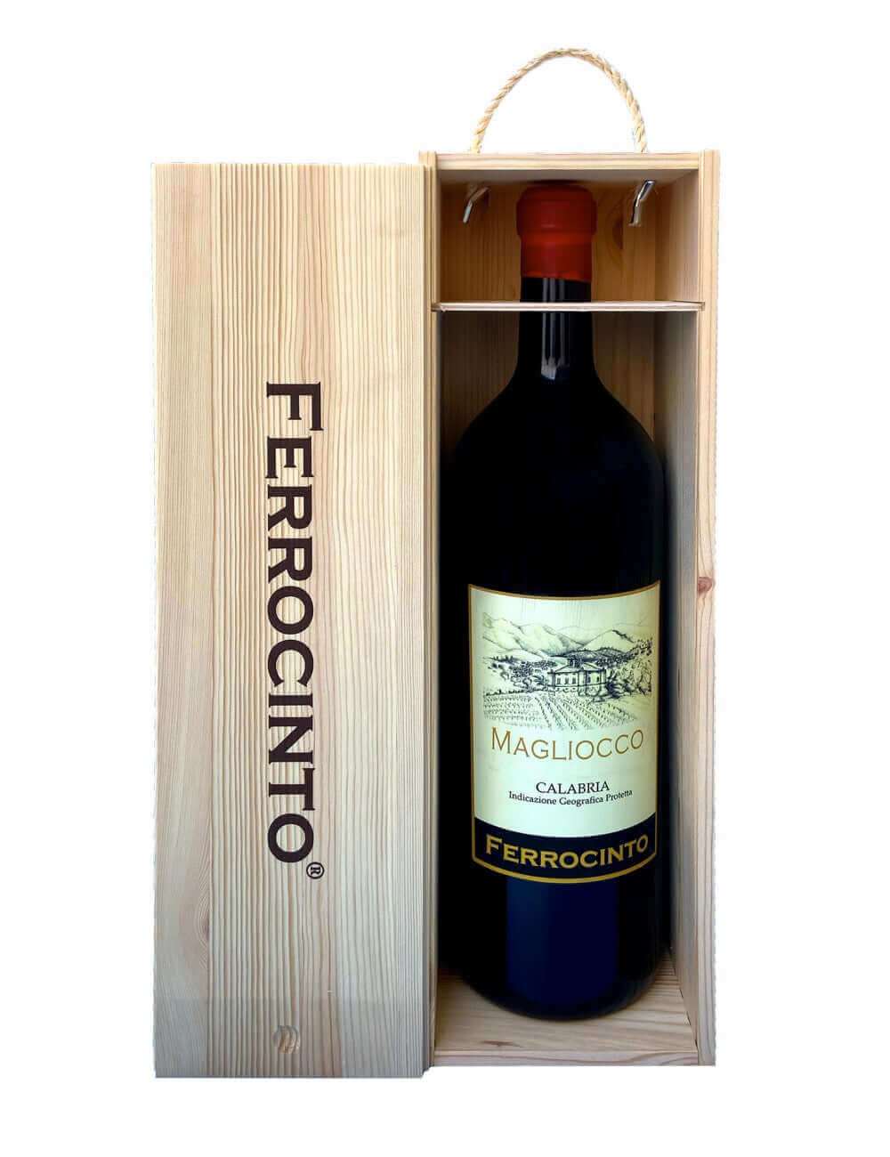 Magliocco DOP Terre di Cosenza Rotwein in intensivem Rubinrot mit Erdbeer- und Schwarzkirscharomen aus Kalabrien