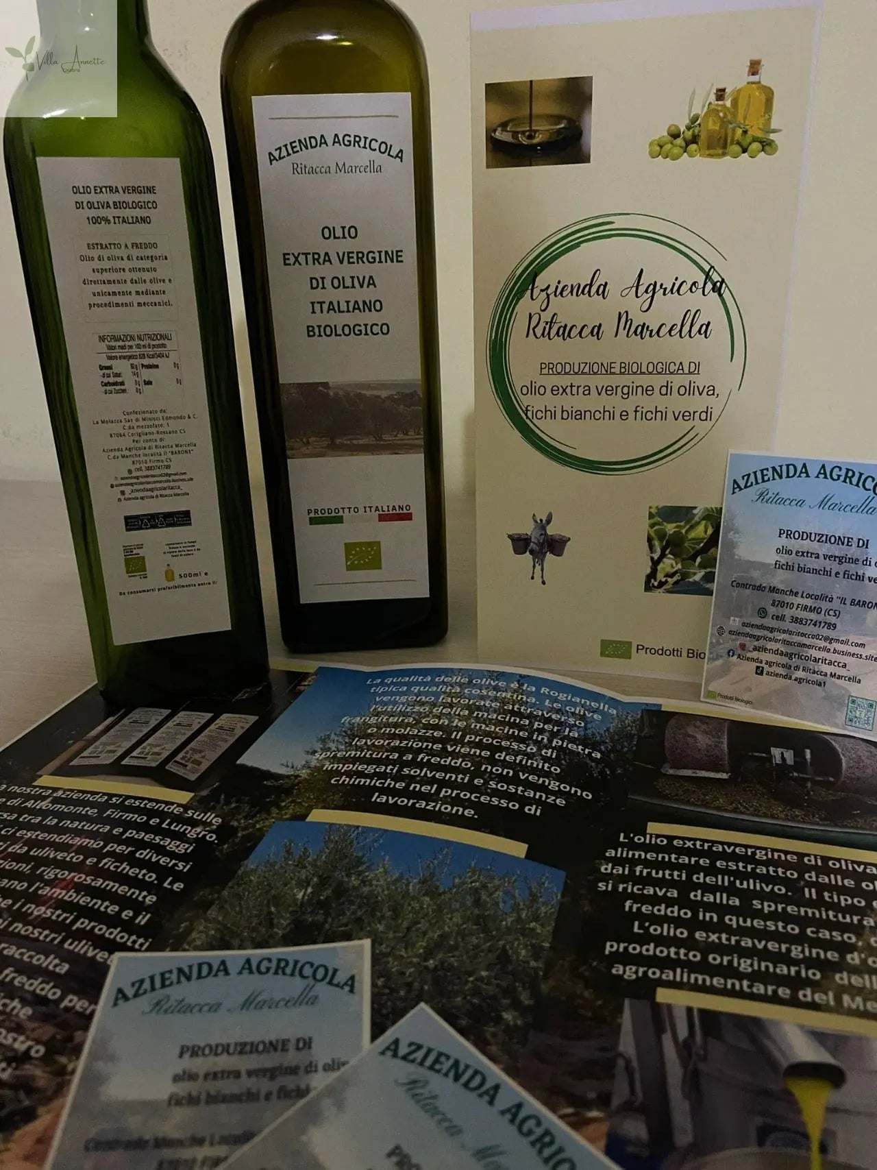 Bio Olivenöl Extra Vergine di Ritacca in Flasche, kaltgepresst, biologisch angebautes Öl aus Kalabrien.