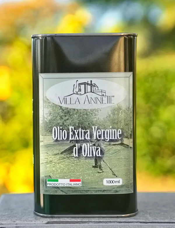 Premium Olivenöl Nativ Extra aus Kalabrien von Villa Annette, frische neue Ernte 2025, kalt extrahiert, intensiv fruchtig mit leicht pfeffrigem Abgang