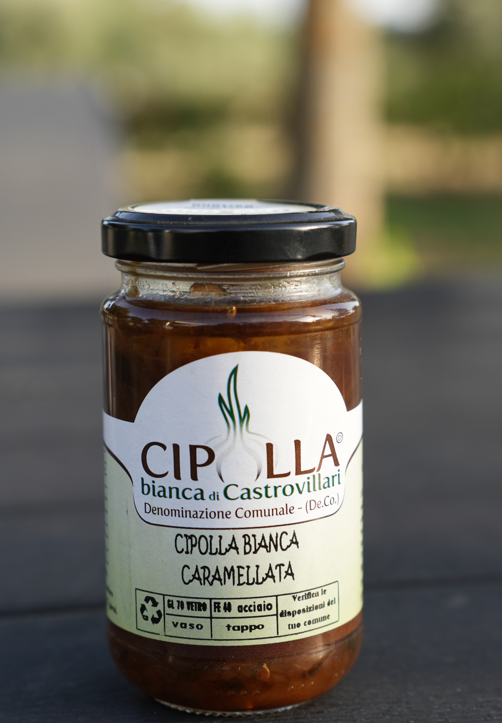 Glas karamellisierte Cipolla Bianca di Castrovillari aus Kalabrien